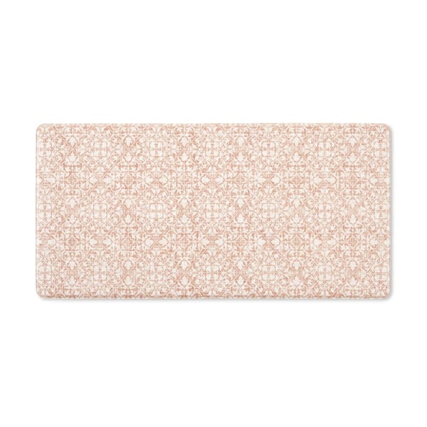 TOWN & COUNTRY LIVING Basic Comfort Plus Vintage Medallion Rust 18 in. x 39 in. Anti Fatigue Mat