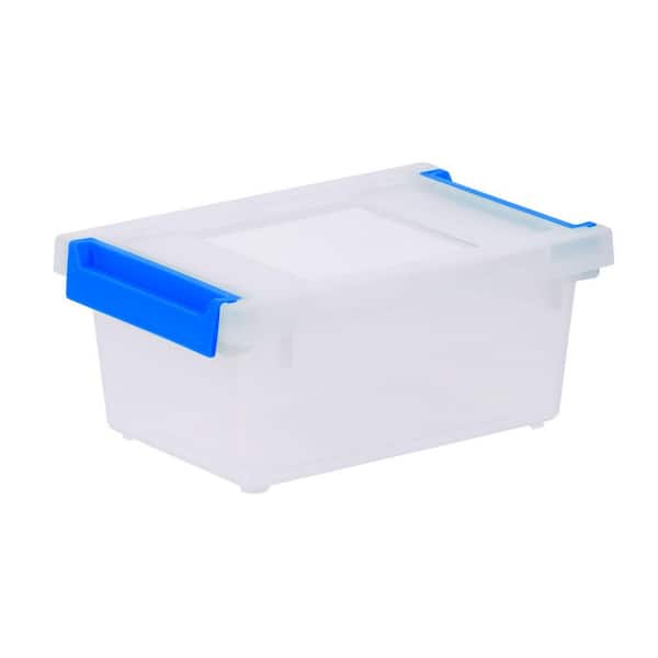 IRIS 1 qt. Plastic Storage Clip Box, Clear (6-Pack) 500607 - The