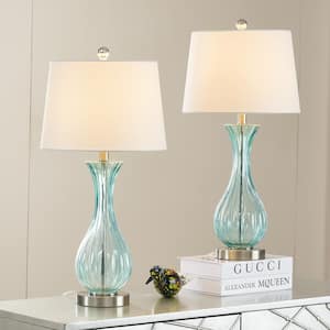 Denver 21 '' Blue Table Lamp Set With White Shade (Set of 2)