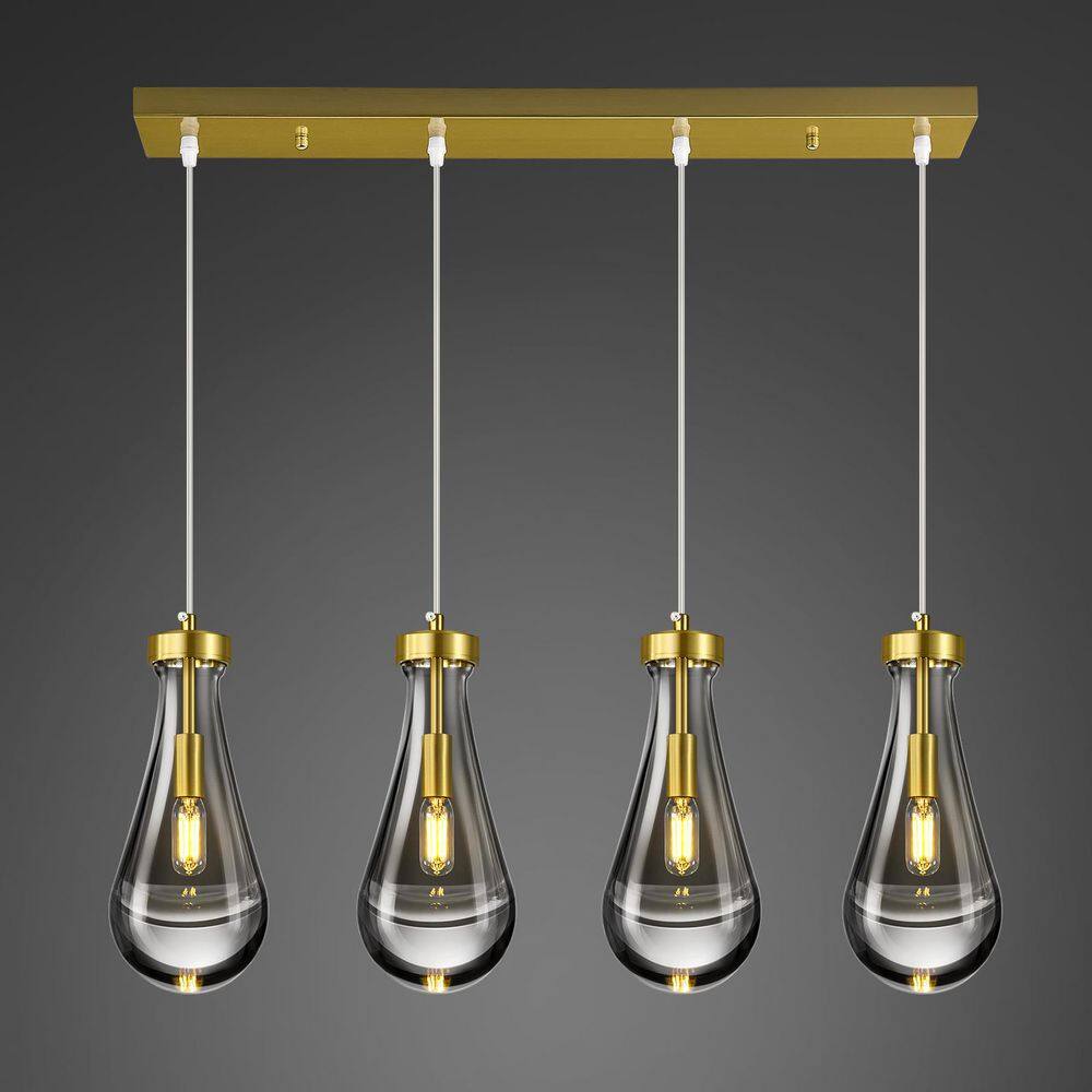 aindrop Pendant Lights Kitchen Island Teardrop Gold Hanging Light Fixtures Clear Solid Glass Pendant Light price history on PriceWatchPro