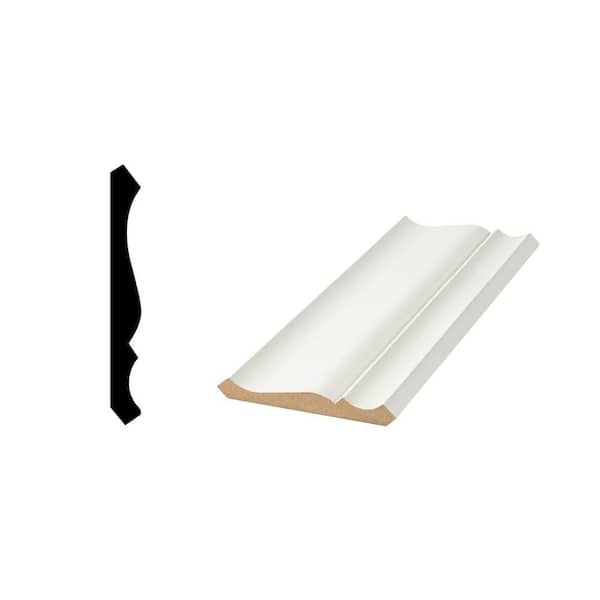 Woodgrain Millwork LWM 47 - 19/32 in. x 4-5/8 in. x 144 in. Primed MDF Pro Pack Crown Moulding