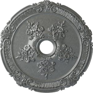 1-1/2 in. x 26 in. x 26 in. Polyurethane Attica with Rose Ceiling Medallion, Platinum