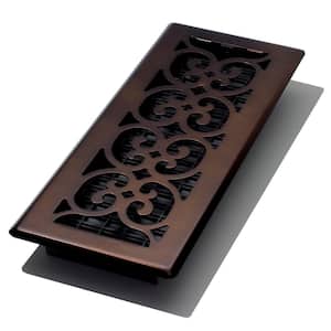 4 in. x 12 in. Scroll Plated Bronze Register