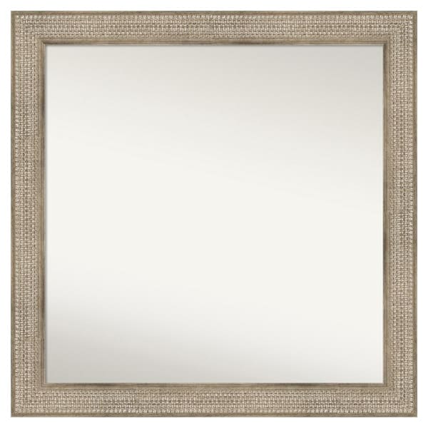 Trellis Silver 38 in. x 38 in. Custom Non-Beveled Wood Framed Bathroom Vanity Wall Mirror