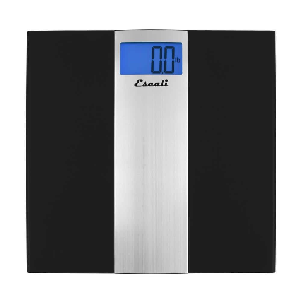  Escali Digital Glass Bath Scale for Body Weight, Bathroom Body  Scale, High Capacity of 400 lb, Battery Included, Clear Round Platform :  Health & Household