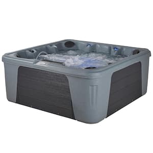 Palm Beach 6-7 Person Non-Lounger 30-Jet, 69-Port 120-Volt Hot Tub Lounger and Bench Spas with Ice Bucket