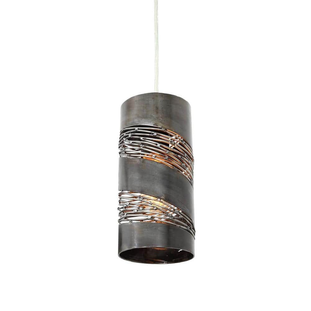 Flow Intrigue Steel Mini-Pendant with Incandescent Light