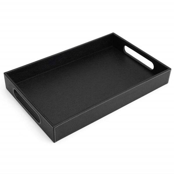 Luxspire Vanity Tray, 6x 10 Rectangle Matte Black Bathroom Tray