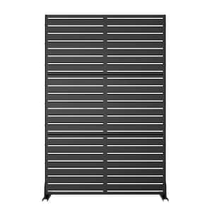 72 in. H x 47 in. W Wall Sculptures Outdoor Privacy Screens Garden Fence in Black