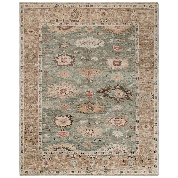 Samarkand 10 ft. x 14 ft. Sage/Taupe Traditional Oriental Area Rug
