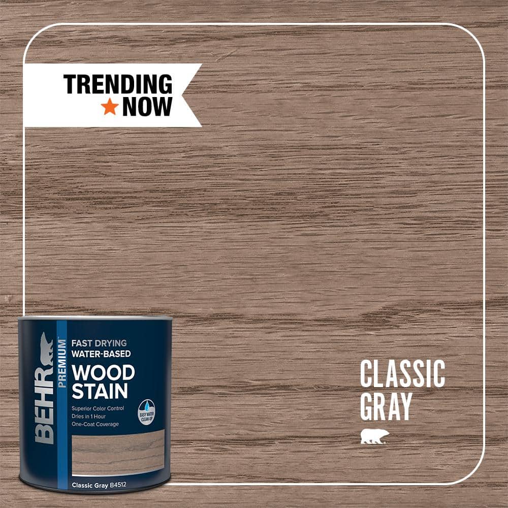 1 qt. #TIS-512 Classic Gray Transparent Fast Drying Water-Based Interior Wo