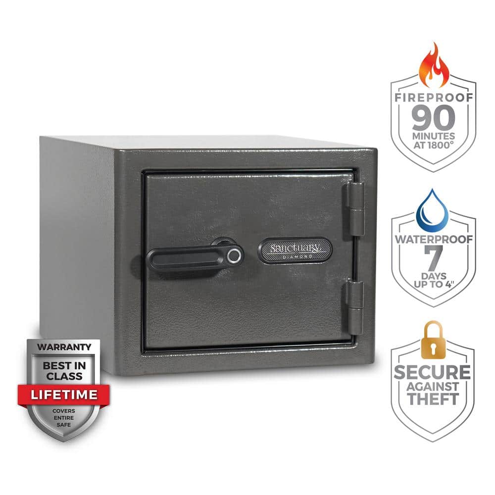Diamond 0.79 cu. ft. Fireproof/Waterproof Home & Office Safe with Biometric