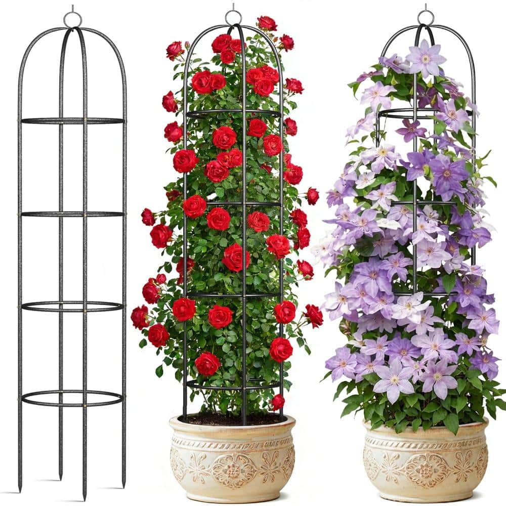 6.3 ft Metal Garden Trellis Rust-Resistant Black 1-Piece price history on PriceWatchPro