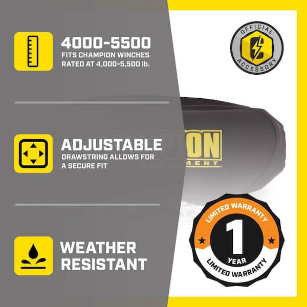 Medium Neoprene Winch Cover for 4,500 lbs. Champion Winches