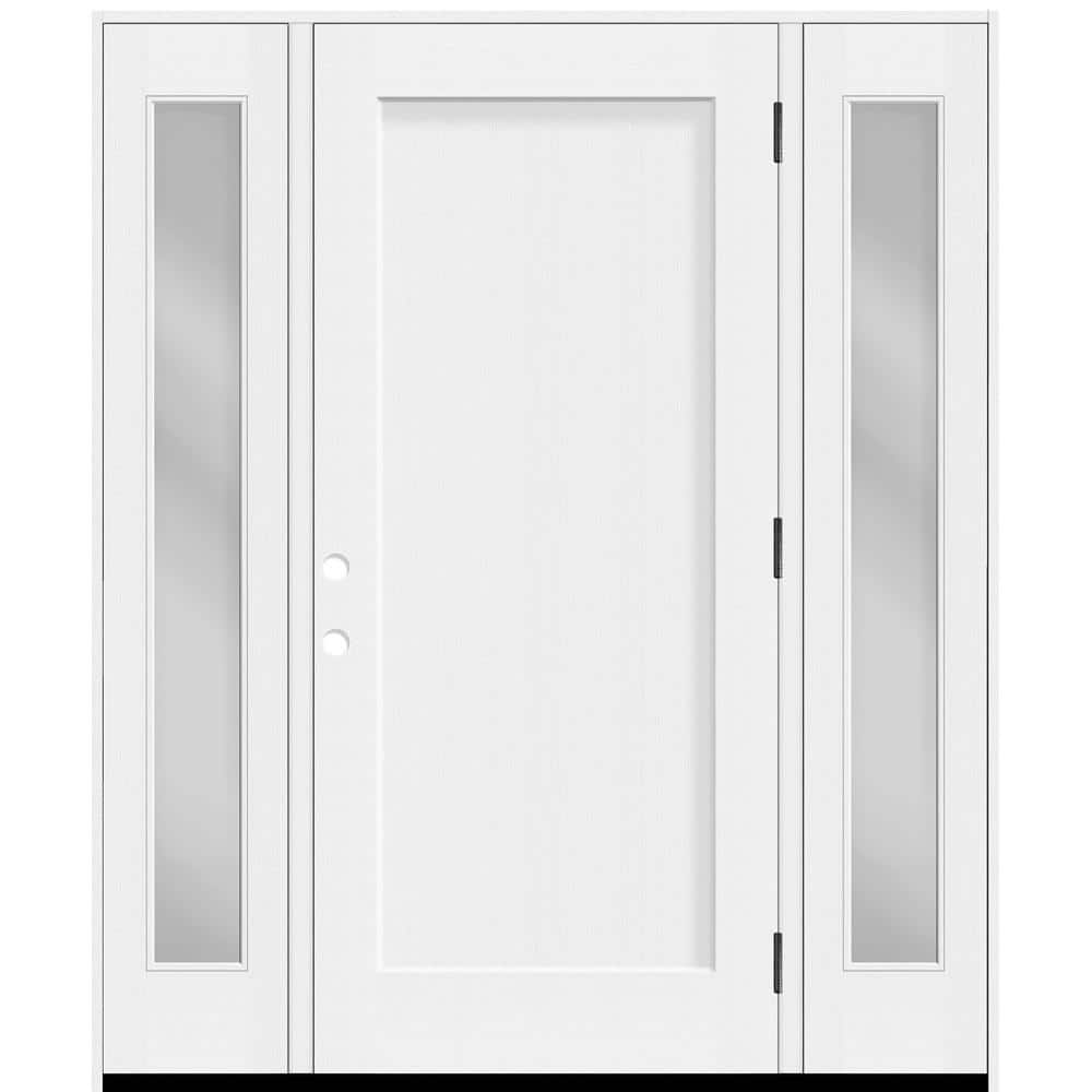 Steves & Sons Legacy 60 in. x 80 in. 1-Panel Shaker LHOS Unfinished ...