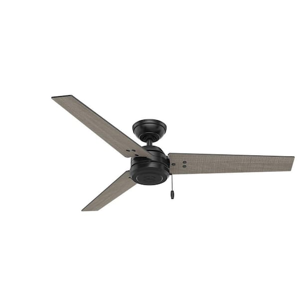Indoor Outdoor Matte Black Ceiling Fan, Home Depot 3 Blade Outdoor Ceiling Fan