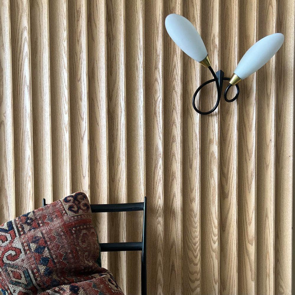 Unfinished Solid Red Oak Shiplap Wall Paneling, 6 ft