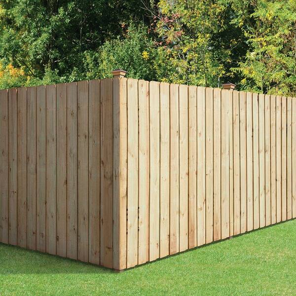 6 Ft H X 8 Ft W Pressure Treated Pine Board On Board Fence Panel 105819 The Home Depot 6 Ft H X 8 Ft W Pressure Treated Pine Board On Board Fence Panel 105819 The Home Depot