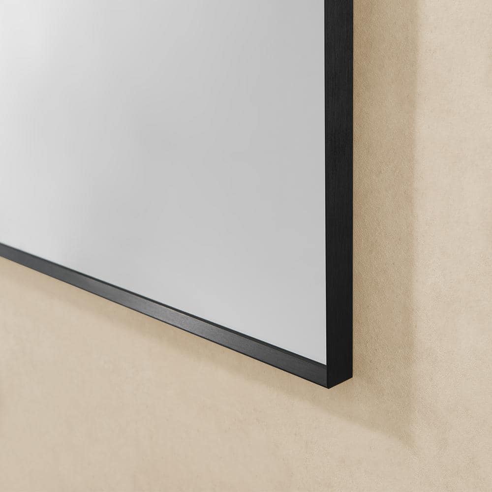 Elegant Rectangular Silver and Gold Aluminum Bathroom Vanity Mirror