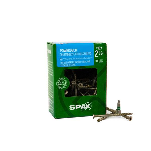 SPAX #10 x 2-1/2 in. Stainless Steel T-Star Plus Drive Trim Head DoubleLok Thread Screw (83-Box)