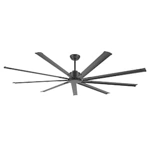 96 in. 9-Blades Indoor Ceiling Fan in Black with Remote