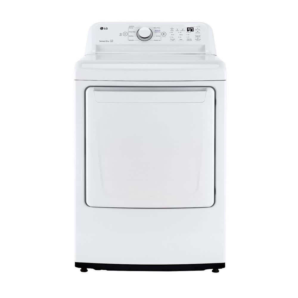 LG 7.3-cu ft Electric Dryer (White) ENERGY STAR in the Electric