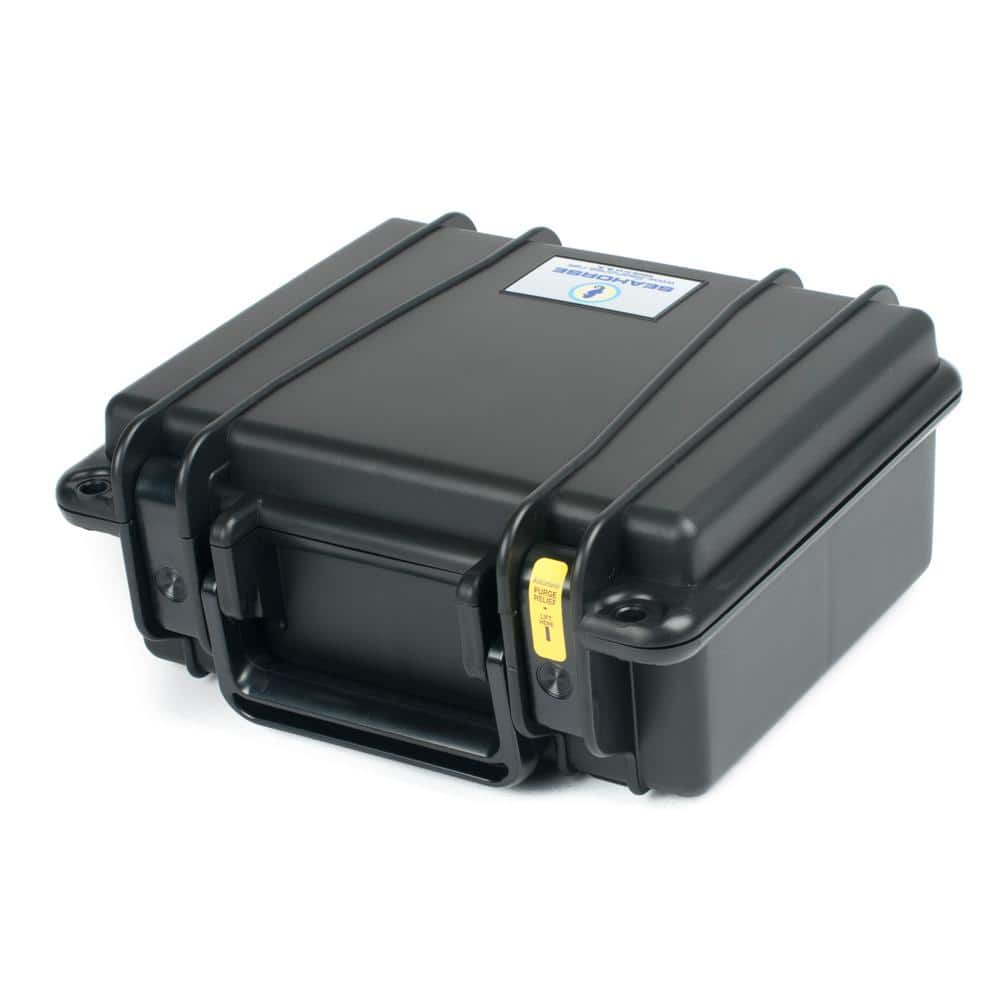 Seahorse 9.85 in. Watertight Tool Case in Black