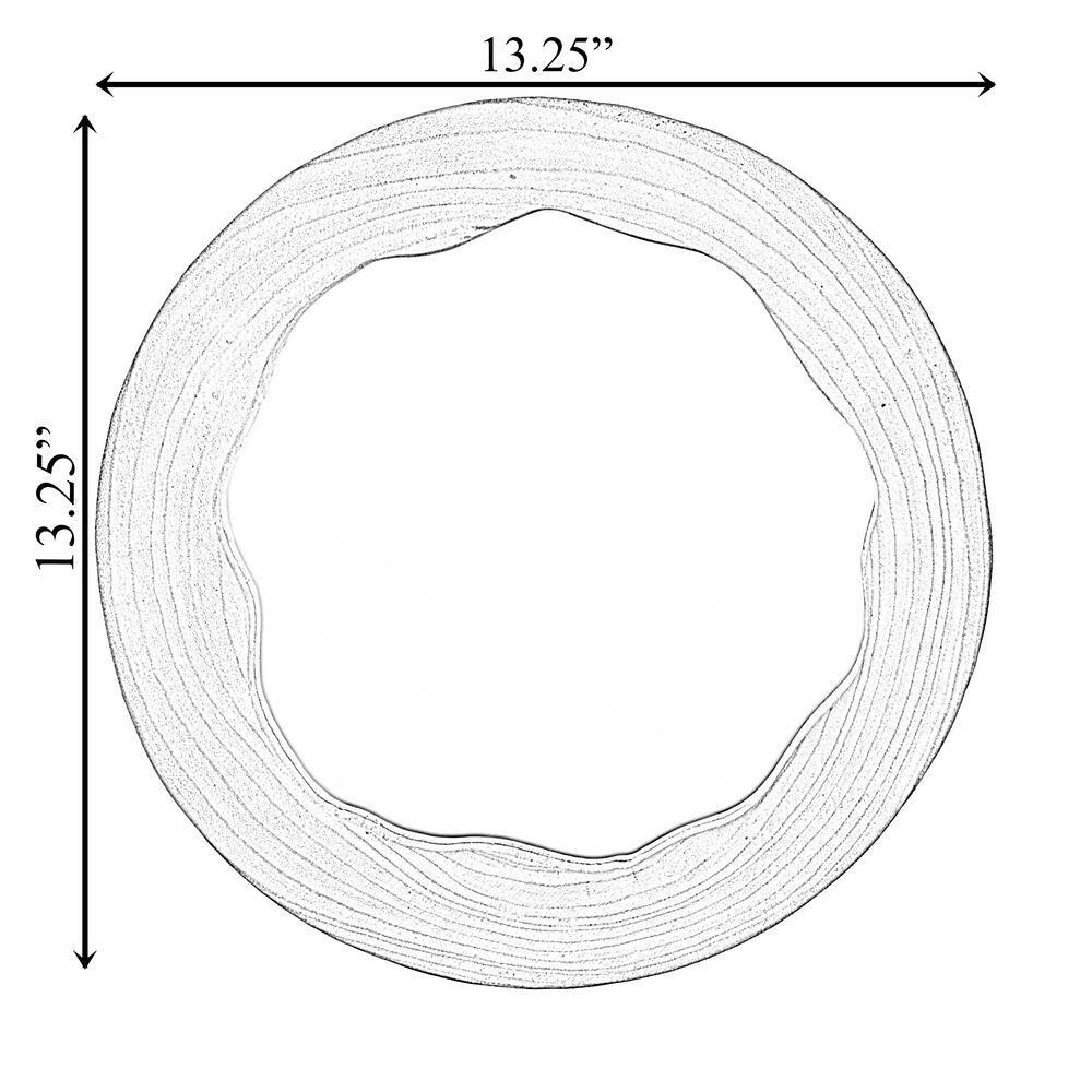 Round Natural Wood Wall Mirror with Contemporary Design
