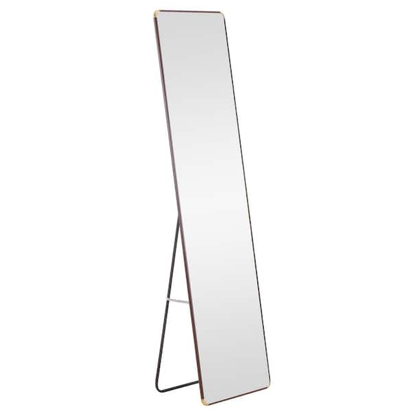 Tatahance 23.2 in. W x 65 in. H Rectangle Metal Dark Brown Frame Full-Length Mirror