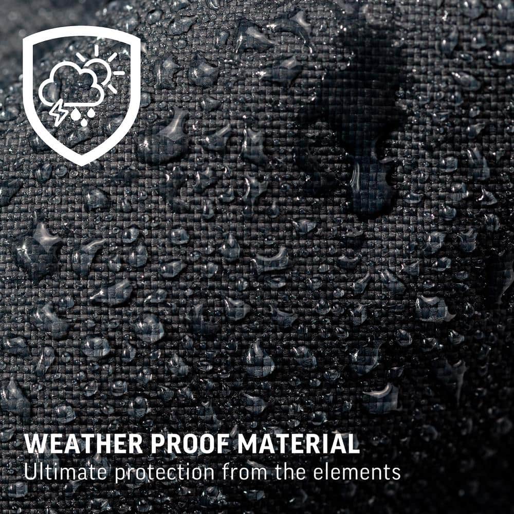 Black Heavy-Duty PVC Grill Cover for Charcoal Grills