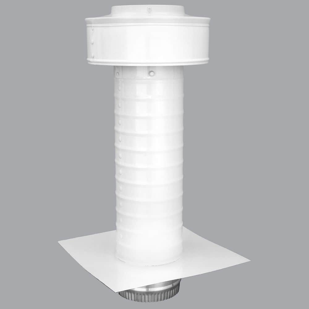 Active Ventilation 4 in. Dia. Aluminum Keepa Roof Jack in White KV