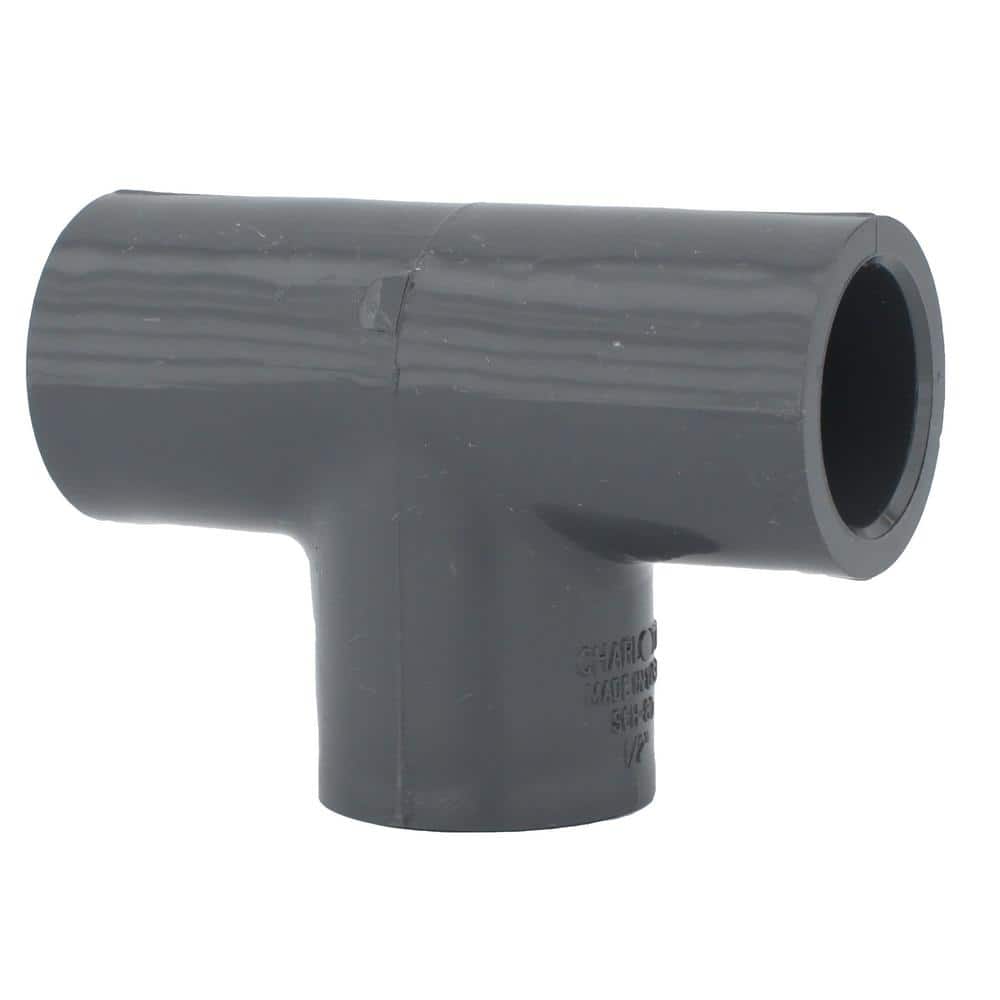 Charlotte Pipe 1/2 in. PVC Sch. 80 Tee Fitting PVC084001000HA The