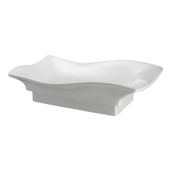 PRIVATE BRAND UNBRANDED Carusso Wave Vessel Sink in White