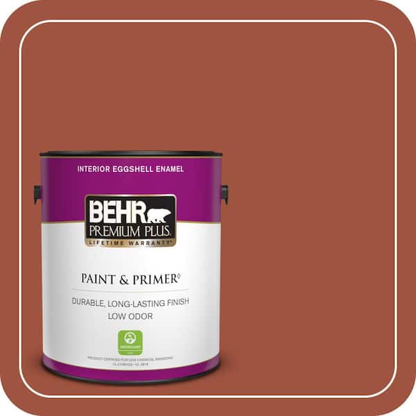 BEHR PREMIUM PLUS 1 gal. #MQ1-25 Kalahari Sunset Eggshell Enamel Low Odor Interior Paint & Primer