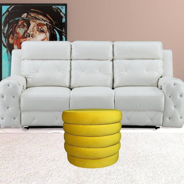 Yellow cocktail deals ottoman