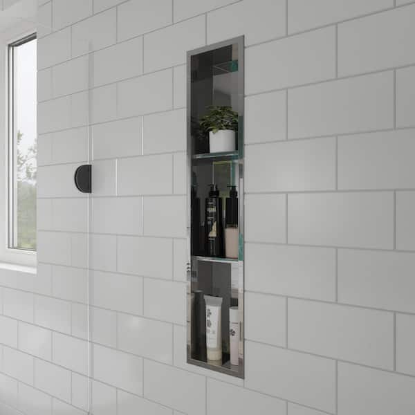 9 x 17 L-Shaped Shower Tile Shelves