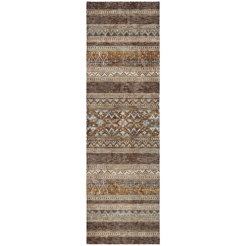 Dream Shag Premium Machine Washable Abstract ADS714 Chocolate 2 ft. x 7 ft. Runner Rug price history on PriceWatchPro