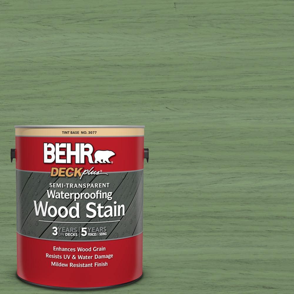 BEHR Premium 8 oz. #ST-120 Ponderosa Green Semi-Transparent Waterproofing Exterior Wood Stain and Sealer Sample
