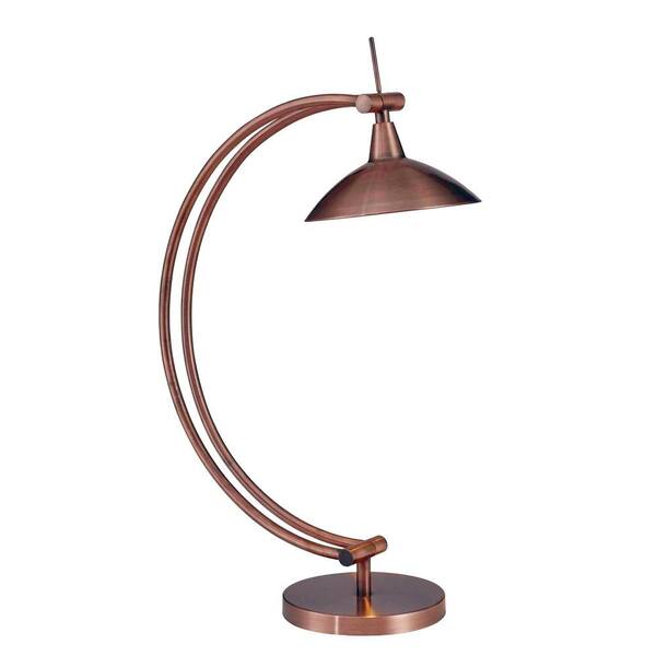 Kenroy Home Adrian 20 in. Vintage Copper Desk Lamp