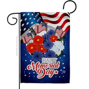 13 in. x 18.5 in. Honor Memorial Day Garden Flag Double-Sided Patriotic Decorative Vertical Flags