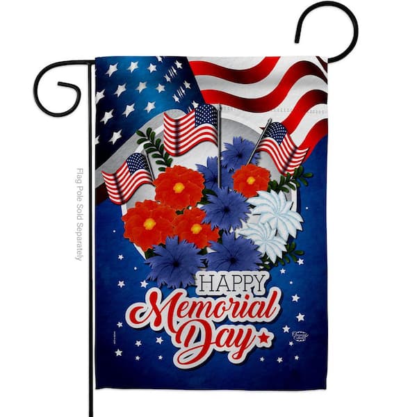 Ornament Collection 13 in. x 18.5 in. Honor Memorial Day Garden Flag Double-Sided Patriotic Decorative Vertical Flags