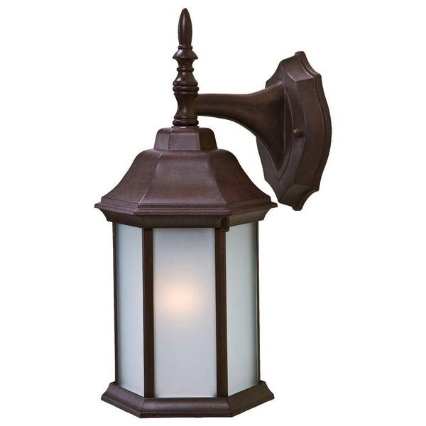 Acclaim Lighting Craftsman 2 Collection 1-Light Burled Walnut Outdoor Wall Lantern Sconce