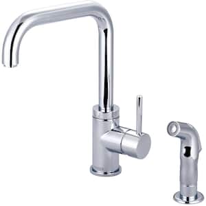 Motegi Single-Handle Standard Kitchen Faucet with Side Spray in Polished Chrome