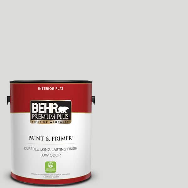 BEHR PREMIUM PLUS 1 gal. #790E-1 Subtle Touch Flat Low Odor Interior Paint & Primer