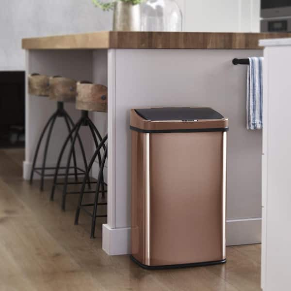 NINESTARS 3 Gal. Gold Stainless Steel Rectangular Shape Motion