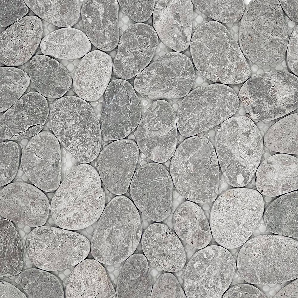 Pebble Ash Grey Tumbled 4 in. x 6 in. Marble Mosaic Tile Sample price history on PriceWatchPro