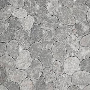 TILE CONNECTION Fit Ash Grey 4 in. x 6 in. Marble Mosaic Tile Sample ...