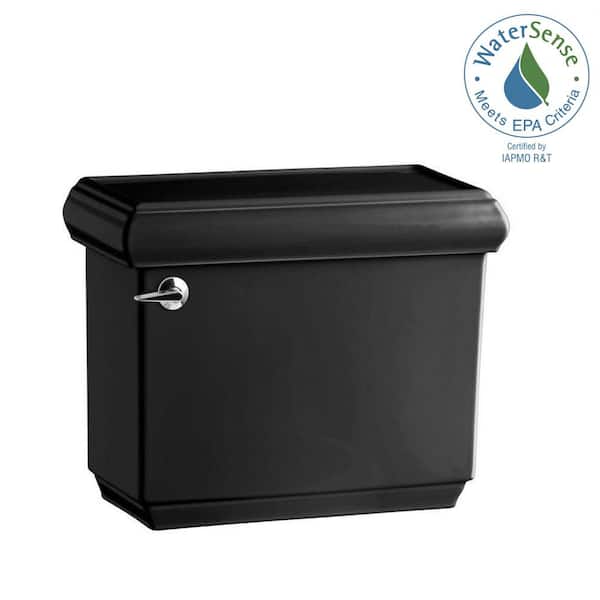 Memoirs 1.28 GPF Single Flush Toilet Tank Only with AquaPiston Flushing Technology in Black