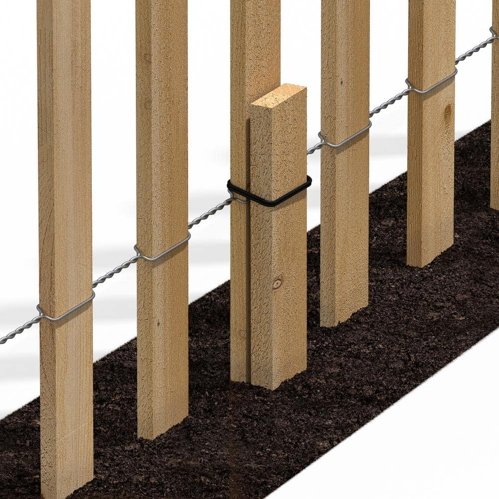 White Cedar Wood Garden Picket Fence, 16'' H x 8' L (4-Pack)