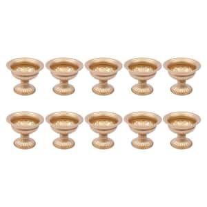 4.72 in. Tall Metal Flower Holder Wedding Decoration Mini Vase in Gold (10-Pieces)